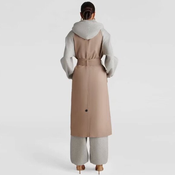 NWT KBB by Kahlana "The Sweatshirt Trench" Coat - Picture 3 of 4